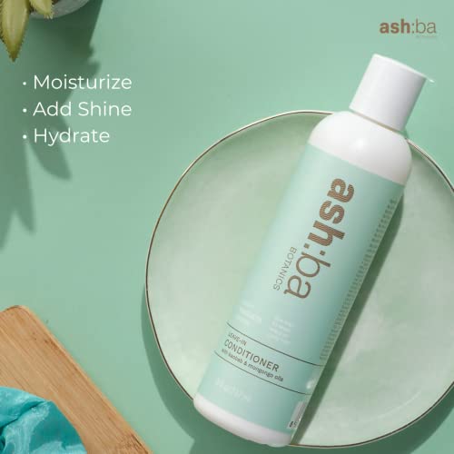 Ashba Botanics Leave-In Conditioner For Curly & Wavy Hair (237 Ml) | Moisturizes, Conditions, Protects Hair, Enhances Shine, Reduces Frizz With Rosemary Extract | For Men & Women | Paraben, Silicone Free #TOP1
