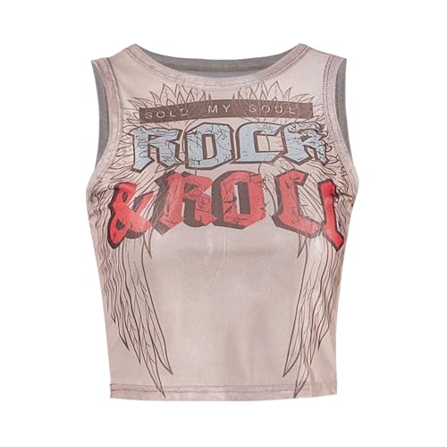 Women Sexy Mesh See Through Graphic Crop Tank Top Letter Print Sleeveless Cami Top Club Outfits2