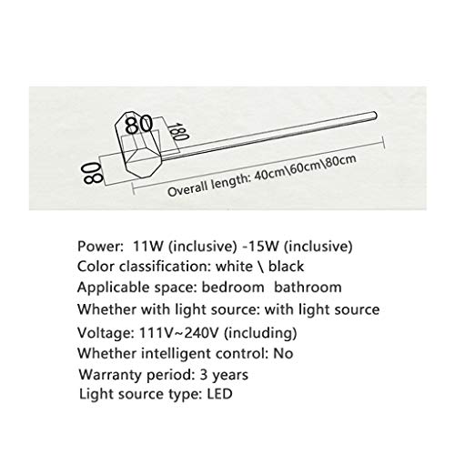 JCAKES lampe coiffeuse LED haut de gamme 80CM pour miroir salle de bain