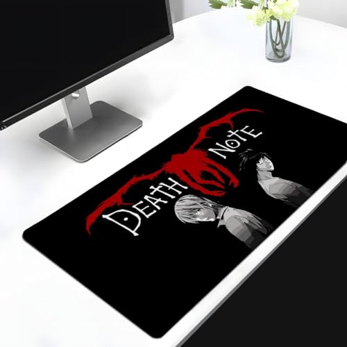 Image of Anime Large Extended Mouse Pad Death Note for Laptop Desktop PC Gaming Desk Mat Rubber Base Desk Pad