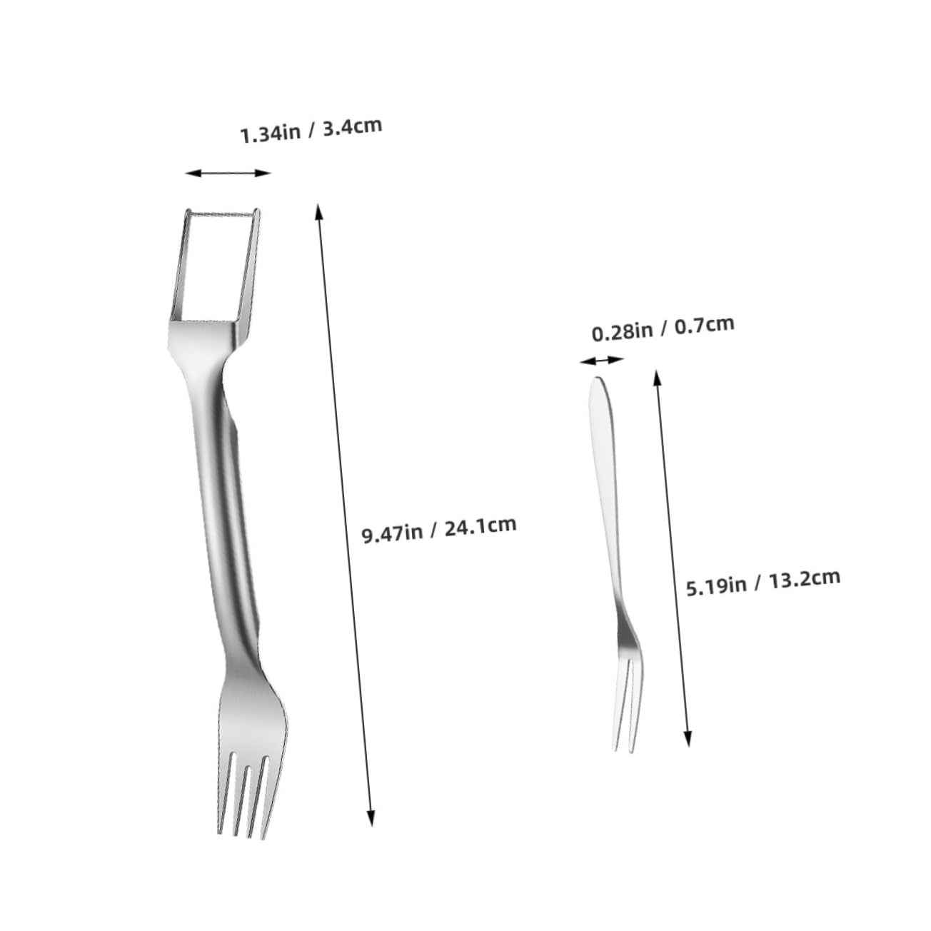 SOLUSTRE 1set Watermelon Slicer Dual-end Forks Multi-use Fruit Cutter Tool for Easy Watermelon Cubes Kitchen Gadget for Home Use