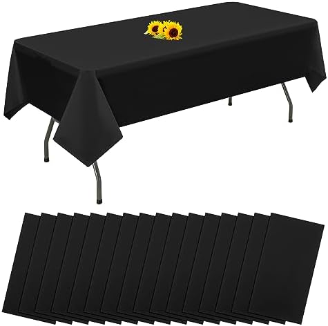 Lot 2 Nappes Jetables Noires LATRAT - 137x274cm | Plastique Imperméable - Fêtes