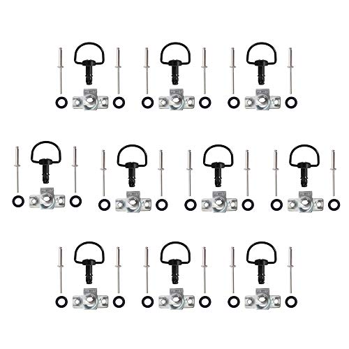 Oldbones 10 x 1/4 Zoll (1/4 Umdrehung), 17 mm (17 mm) für Motorrad-Rennverkleidung, dunkelschwarz