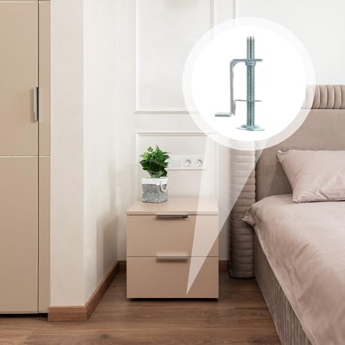 Patas para muebles regulables con acero laminado resistente y soporte estable de 2 piezas 8