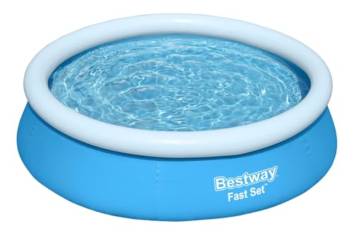 Bestway Fast Set Inflatable Above Ground Pool | 6 x 20 Round | Puncture-Resistant Tritech Material | 248 Gal Capacity | Easy Setup & Storage | Inflatable Top Ring Swimming Pool for Kids
