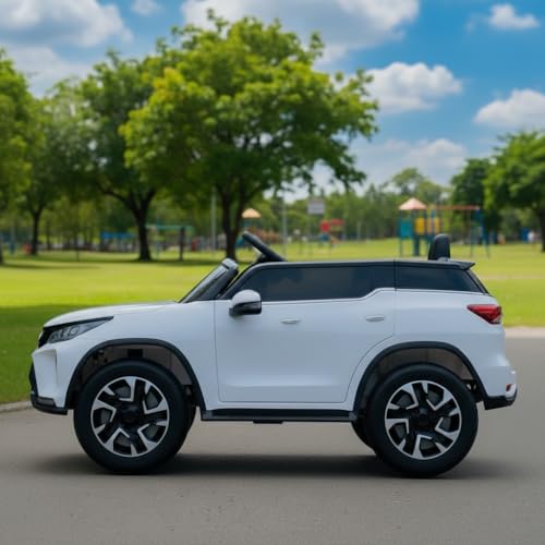 Image of Kids Officially Licensed Toyota Legender | Toyota Innova Crysta 12V Electric Ride On Car for Kids with Remote Control, Music and Light1-6 Yrs Car Battery Operated Ride On (White)