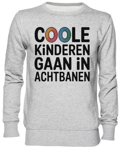 Sweat-shirt gris Coole Kinderen Gaan in Achtbanen jersey unisexe pour homme et femme confortable
