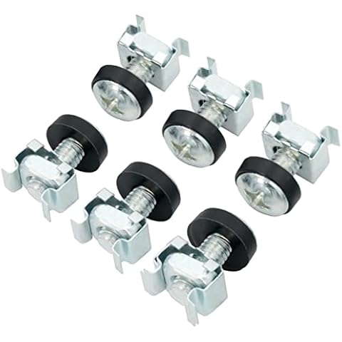 BIGtec 20 x Käfigmutter Montageschrauben Käfigmutternset M6 Montagesatz für 10" und 19" Schränke Netzwerk Schrauben Rack Käfigmuttern Cover