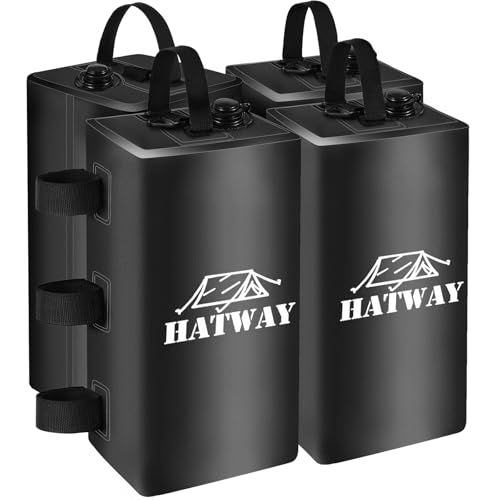 Hatway Canopy Weights 132 LBS Canopy Water Weight Bag Set of 4 Leg Weights for Pop Up Gazebo Canopies Tent-4 * 15L-Black