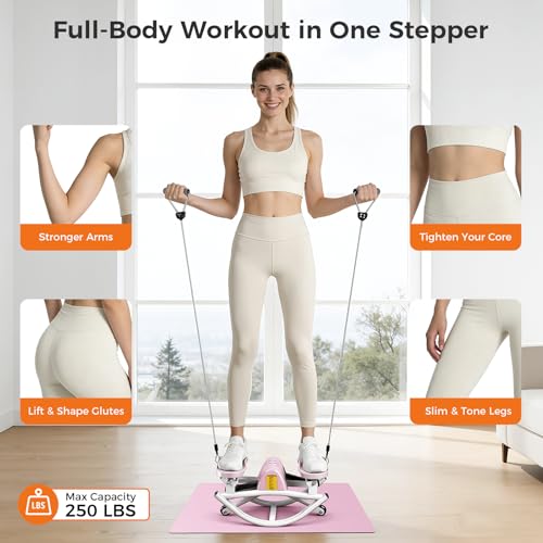 Image of Rock Stepper Side to Side, Rocking Stepper with Lateral Motion, Compact Side Stepper for Home & Apartment, Low Impact Workout Machine (Black)