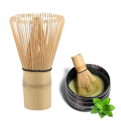 1 Piezas Batidor De Bambú Natural Chasen Tradicional, Escoba De Bambú Japonesa Para Mezclar Matcha 100 Dientes, Mezcla Manual, Reutilizable, Para La Ceremonia Del Té, Bebida