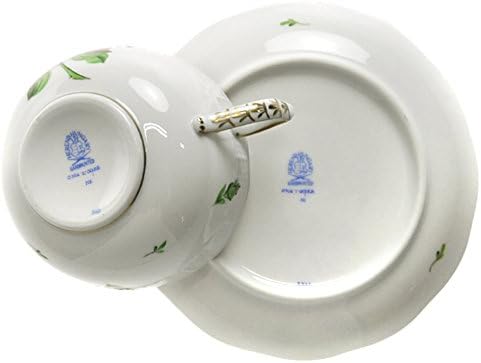 Herend Cup_Saucer White 200cc Rose and Bud RB 724