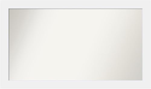 Amanti Art Espejo personalizado, espejo de baño blanco Corvino, espejo de pared o espejo de tocador de baño sobre el fregadero (29 x 49 pulgadas),