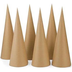 Zhanmai 6 Stück Pappmaché Bastelkegel