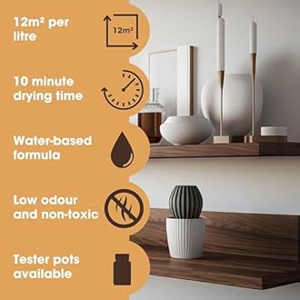Furniture Clinic Wood Stain (Grey) – Fast Drying, Highly Concentrated, and Easy-to-Apply Wood Stain for All Indoor & Outdoor Wood – Water Based & Non-Toxic – 250ml