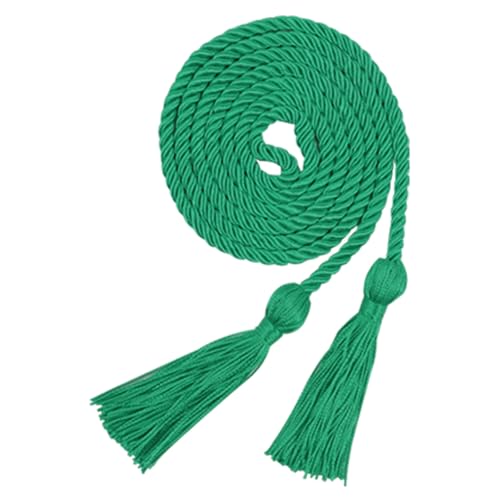 Image of Graduation Honor Cord 68 inch Grad Braided Honor Cords with Tassel Honor Rope Grad Cords for Graduation Students Bachelor Master Doctoral Gown Grad Decor (Emerald Green)
