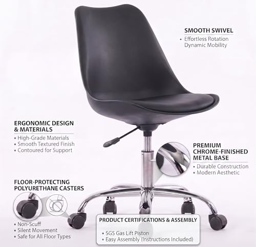 Image of Modern Arihant Bar Stool with 360 Swivel | Height Adjustable Bar Chair | Counter Stool & High Chairs | Comfortable for Home, Office, Restaurant Bar, Cafe & Cash Counter - (Black)