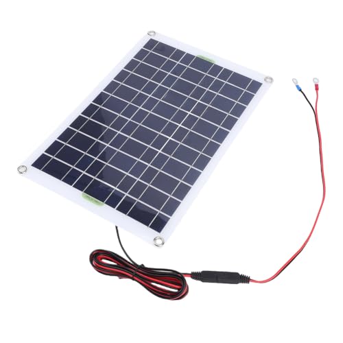Kivivaka Panel solar monocristalino de 60 W con conector SA, módulo de energía solar portátil para RV, barco, coche, granja y para luz de calle, resistente a la intemperie, 42 x 27 cm