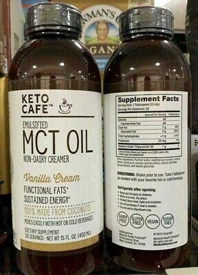 KETO CAFE MCT OIL NON-DAIRY CREAMER VANILLA CREAM 30 SERVINGS