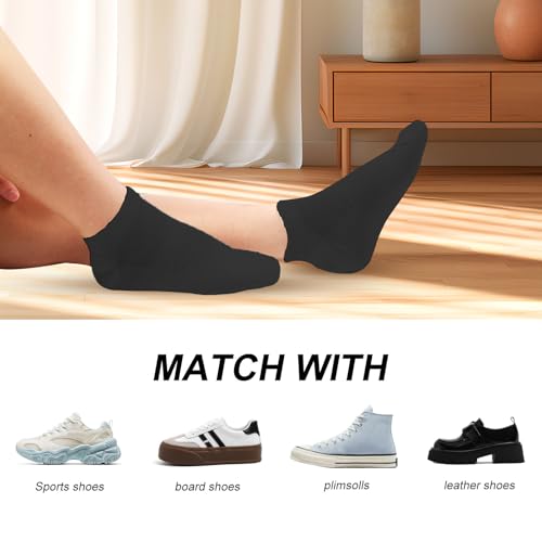 Ankle Socks Women's Low Cut - 4 Pairs Athletic Running Cotton Soft Breathable No Show Casual Socks3