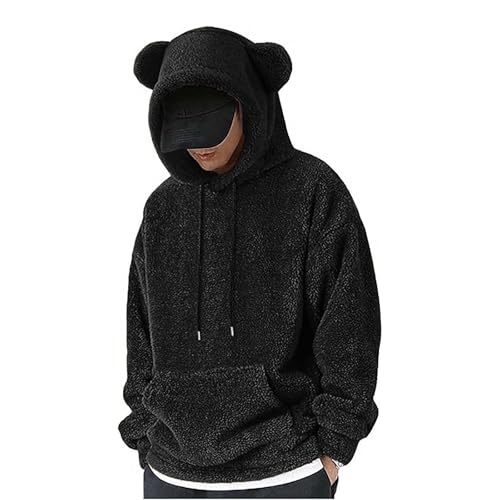 Suéter coral fleece con cuello cruzado por delante de personalidad informal L