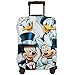 Kreskówka Myszka Miki Minnie Donald Kaczka Walizka Ochraniacz Etui Nadaje się do prania Nadruk 3D Wzór 4 rozmiary dla większości bagażowych Torba ochronna Zamek błyskawiczny, biały, M