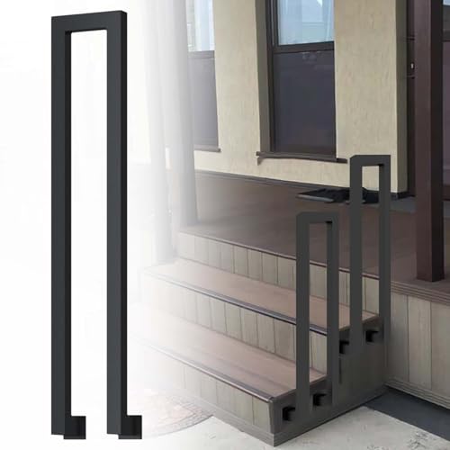 Rampe d'escalier extérieure en fer forgé 35 cm pour 1 marche de villa