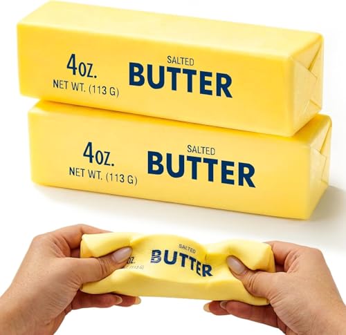 Fmalra Butter Squishy 2pcs Butter Quetschspielzeug Squishy Stressbälle Antistressball Butterform Squeeze für Büro Schule Angstlinderung und Dekompression