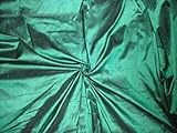 Tela Dupioni de seda pura, color verde indio de 54 pulgadas