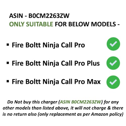 Image of iTronix Charging Cable For Fire Bollt Ninja Call Pro /Fire Bollt Ninja Call Pro Plus /Fire Bollt Ninja Call Pro Max Smartwatches