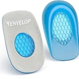 Envelop Gel Heel Cups - Heel Cushion for Women, Men, Bone Spur, Plantar Fasciitis Support - Shoe Inserts Provide Foot Pain Relief for Achilles, Feet Arch, Kids - Shock Absorbing Protector Pad (Small)