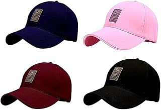 SBA PRIME Combo 4 & 2 Unisex Baseball Caps Adjustable Stylish Sun Protection Caps for Men Women Free Size Cotton Outdoor S... Price In India