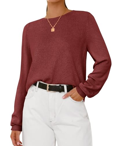 Women's Long Sleeve Crew Neck Sweaters - image 1