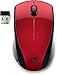 Price comparison product image HP PC 220 Wireless Mouse, Blue LED Technology, 1300 DPI Optical Sensor, Contoured Profile Red Matte