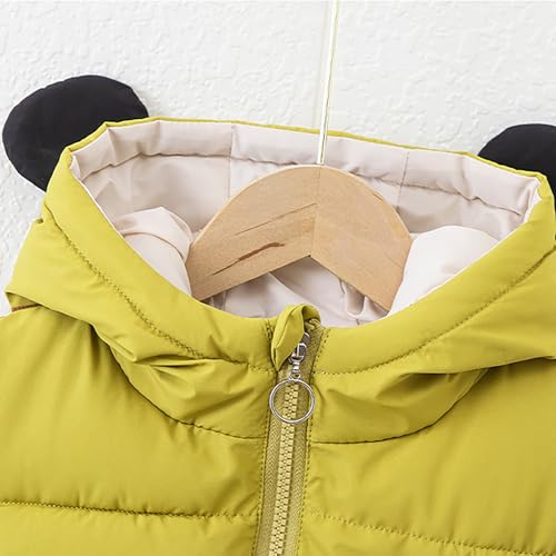 BILIKEYU Toddler Little Girls Boys Warm Puffer Vest Coat Lightweight Zip Up Sleeveless Cute Panda Hood Jackets4