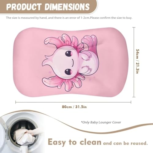 Image of ZOUTAIRONG Cute Axolotl Bassinet Sheet Set Snug Fitted Cradle Fitted Sheets Stretchy Ultra Soft for Oval Rectangle Hourglass Bassinet Mattress Unisex Boy Girl Pink
