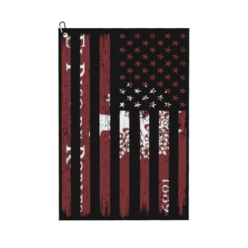 MCSVCH US & Flag Golf Towel 24