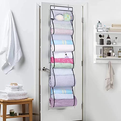 Misslo 6 Clear Pockets Over Door Organizer For Handbags, Caps, Accessories (White) #TOP5