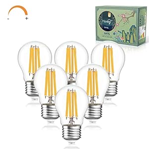 Hcnew E27 Dimbare Edison Gloeilamp G45, 806lm Hoge Lumen, 6.5W Vervangt 60W Gloeilamp, LED Globe Gloeilamp, 2700K Warm…