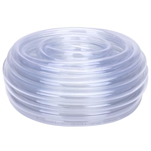 DERNORD PVC Tubing 9/16"ID X 3/4"OD Flexible Clear Vinyl Hose 50 Feet for Food Grade