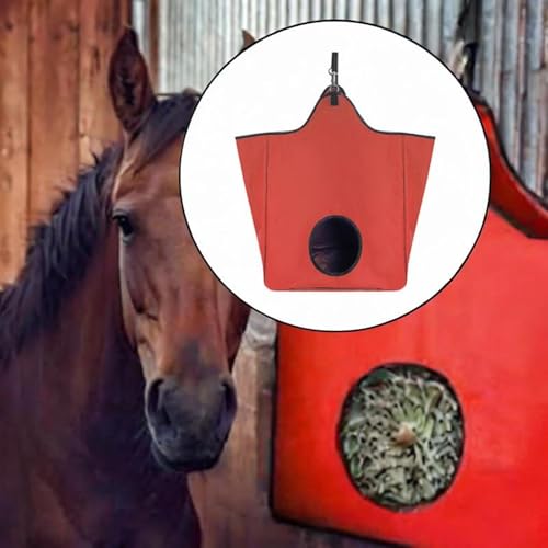 simhoa Horse Hay Bag Alimentador Tote portátil Easy Clean Limpo Ajuste Bolsa de saco de armazenament
