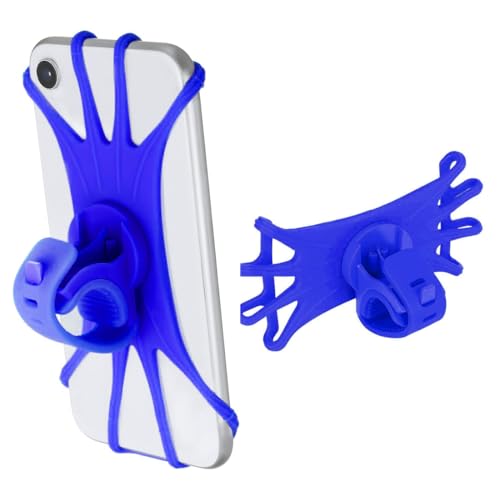 GGUFAY Soporte Movil Bicicleta, Anti Vibración Porta Telefono Motocicleta,360° Rotación Soporte Movil Moto Bici, Compatible con iPhone 16/15/14/13/12/11 Pro MAX y Otro 4.5-7.0 Móvil,Azul