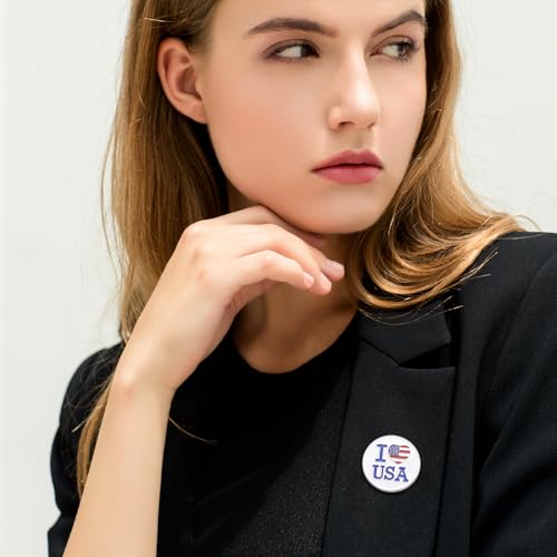 Image of Rhinestone Brooch Pins for Women, Vintage Crystal Enamel Brooches, American Flag Pin Patriotic Lapel Pins Gift for Suit Clothes Bag Accessories