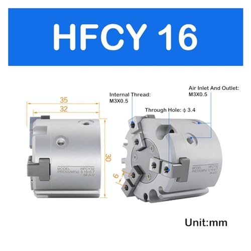 Cylindre à doigts HFCY-16 anti-glissement éliminant les erreurs de serrage industriel - 3