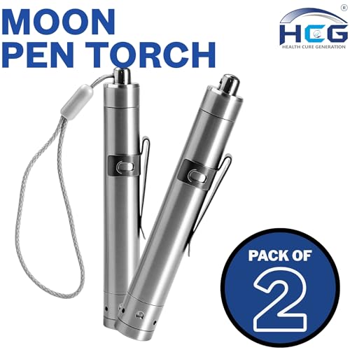 Image of Medical Moon Pen Torch - Bright White LED Light for Doctors, Nurses & Clinics | Slim, Durable, Pocket-Friendly | Eye, Throat & Pupil Exam - Pack of 2