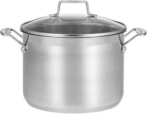 Scanpan Stainless Steel Impact Stock Pot with Lid, 24 cm Diameter, 7.2 Liter Capacity