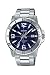 Casio MTP-VD01D-2BV Men's Enticer Stainless Steel Blue Dial Casual Analog Sporty Watch
