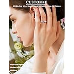 Custom4U Personalized 1-4 Birthstone Rings for Women Promise Rings for Her Sterling Silver Mothers Ring Customized Cubic Zirconia Stones Wedding/Valentine's Day/Mother's Day Jewelry Gift for Mom Wife - Image 2