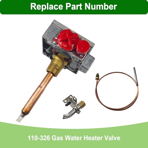 110-326 Gas Water Heater Valve,Natural Gas Water Heater Thermostat, Water Heater Replacement Parts Gas Control Valve with 3.8" Shank, 2.2" W.C,Copper Probe (Replacement Parts Kit) by WUVYFWN - Used condition - Image 4