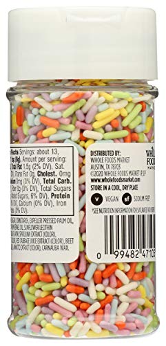 Image of 365 by Whole Foods Market, Rainbow Sprinkles, 2.75 Ounce, vegan (Pack of 2)